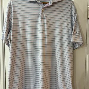 Peter Millar Crown Crafted Swan 1924 Striped Polo Shirt